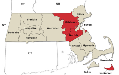 MA County Map