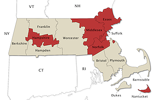 MA county map