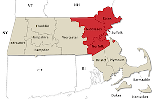 MA County Map